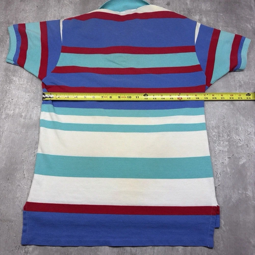 Vintage Polo By Ralph Lauren Multicolor Block Striped Polo Mens M Pony Y2K